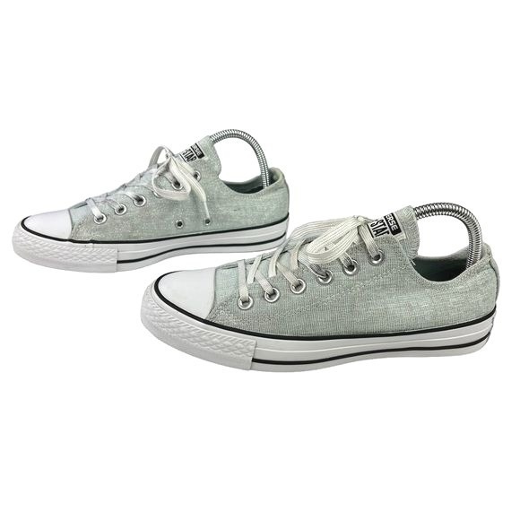Converse All Star Knit Ox Sage Metallic Streetwear Retro Y2K Sneakers Women 8 - Picture 2 of 10